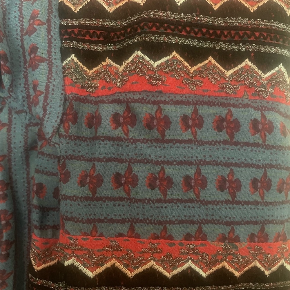Bohemian oversized Free People Peasant Blouse xs - Picture 10 of 12